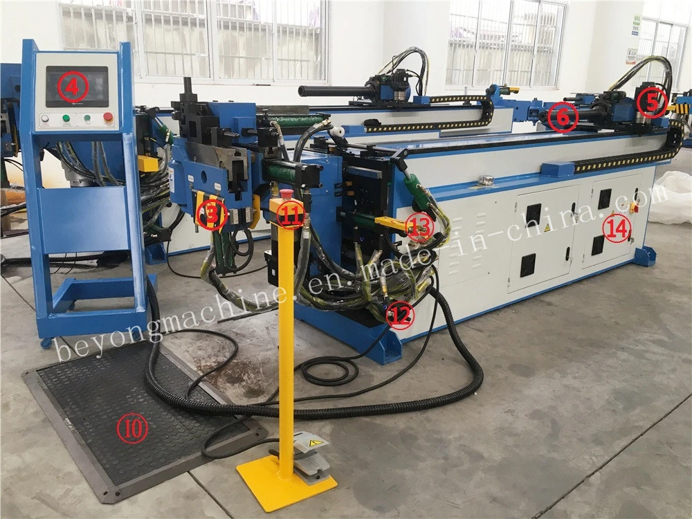 Hydraulic 3D CNC Tube Bender,Wheel Barrow Full Automatic CNC Tube and Pipe Bending Machine for Copper, Stain Steel,Alumium,Carbon Steel,Alloy for by-Sb-50CNC